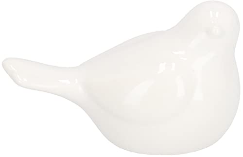 KOTARBAU® Figur Heimdekoration Keramikfigur in der Gestalt eines Vogels 8x13 cm Weiß Keramik-Vogel von KOTARBAU