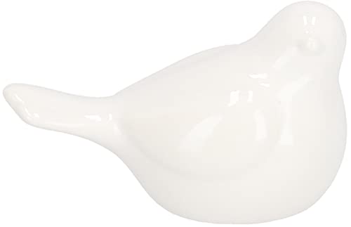 KOTARBAU® Figur Heimdekoration Keramikfigur in der Gestalt eines Vogels 8x13 cm Weiß Keramik-Vogel von KOTARBAU