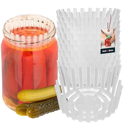 KOTARBAU® 12er Set Gärgewicht für Einmachgläser ⌀ 82 mm Polypropylen Gärgewichte Gärdeckel Einmachhilfe für Gurken Sieb für Einmachgläser Gäraufsatz Niederhalter von KOTARBAU