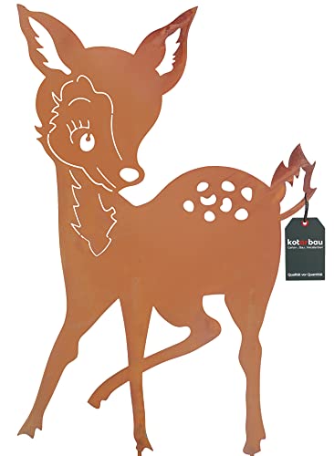 KOTARBAU® Gartendekoration Rostfiguren 70cm Blechhirsch Weihnachtsdeko Garten Ecorost Gartenstecker Weihnachten Gartenfiguren & Gartenstatuen Roststecker Gartendeko für Draußen Edelrost von KOTARBAU