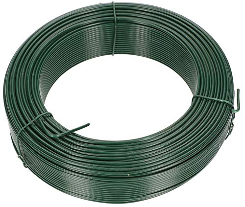 KOTARBAU® Gartendraht 2,00 x 100m PVC-Beschichtung Grün Pflanzendraht Basteldraht Bindedraht Spanndraht Zaundraht zum Binden von Pflanzen Verzinkt von KOTARBAU