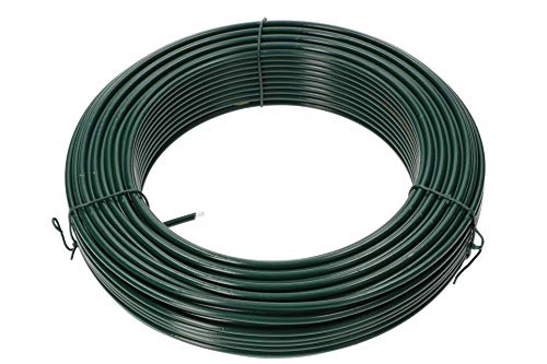 KOTARBAU® Gartendraht 3,60 x 100m PVC-Beschichtung Grün Pflanzendraht Basteldraht Bindedraht Spanndraht Zaundraht zum Binden von Pflanzen Verzinkt von KOTARBAU