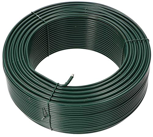 KOTARBAU® Gartendraht 3,80 x 100m PVC-Beschichtung Grün Pflanzendraht Basteldraht Bindedraht Spanndraht Zaundraht zum Binden von Pflanzen Verzinkt von KOTARBAU