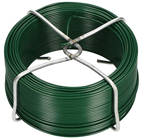 KOTARBAU® Gartendraht Ø 1,4 mm 50m PVC Draht Grün Bindedraht ummantelt Blumendraht Grün Pflanzendraht grüner Draht Blumendraht ummantelt Basteldraht Wickeldraht von KOTARBAU