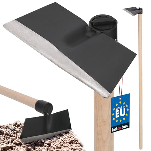 KOTARBAU® Gartenhacke Trapezform mit Holzstiel 115 cm Hacke Unkrauthacke Pflanzhacke Gartenwerkzeug zum Umpflanzen Jäten Gartenpflege Gartenzubehör Gartengeräte Garten Handwerkzeuge 200 x 80 mm von KOTARBAU