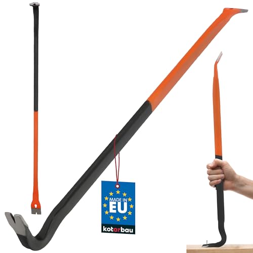 KOTARBAU® Brecheisen geschmiedet doppelseitig Kuhfuß Nageleisen Brechstange groß Nagelzieher Werkzeug Brechstange groß 800 mm von KOTARBAU