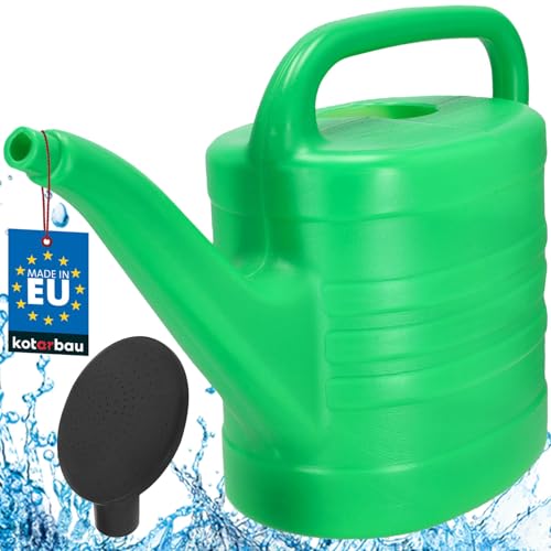 KOTARBAU® Gießkanne 15 Liter Oval - Langlebige Gartengießkanne aus Kunststoff Mit Brause für Innen und Außen - Gartenstecker von KOTARBAU