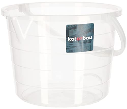 KOTARBAU® Großer Transparenter Eimer mit Ausguss zum Malen für den Garten und Haushalt 13 L von KOTARBAU