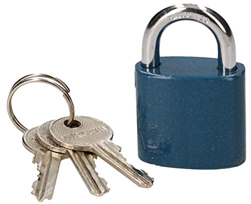 KOTARBAU® Gusseisen-Vorhangschloss 30 mm zur Einbruchsicherung Universalschloss Vorhängeschloss Bügelschloss mit Blauem Gehäuse von KOTARBAU