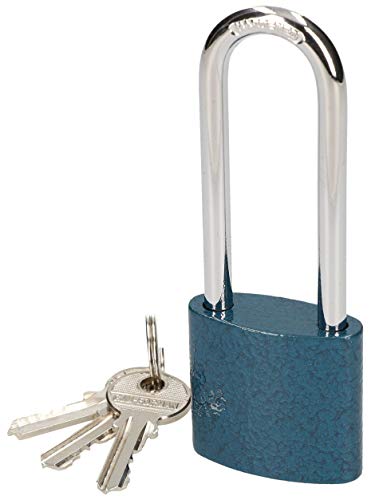 KOTARBAU® Gusseisen-Vorhangschloss 40 mm mit verlängertem Bügel Universalschloss Vorhängeschloss Bügelschloss mit Blauem Gehäuse von KOTARBAU