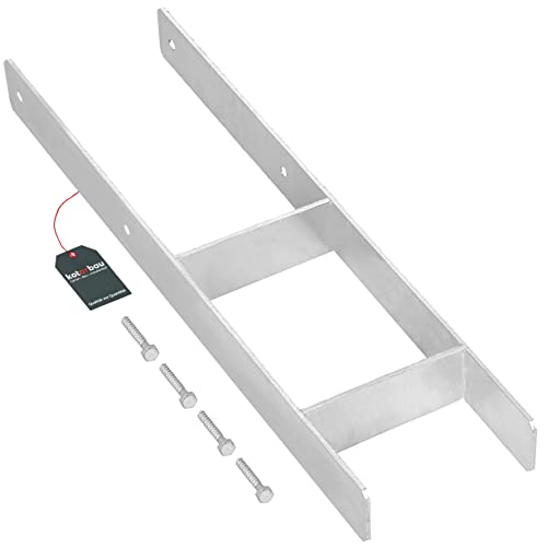 KOTARBAU® H-Pfostenträger Feuerverzinkt für Beton Breite 151 mm Gesamthöhe 600 mm Materialstärke 5 mm für 150 mm Pfosten H-anker Pfostenanker zum Einbetonieren Pfostenträger Pfostenschuhe mit Schraube von KOTARBAU