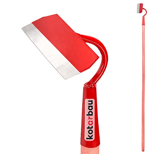 KOTARBAU® Hacke Rechteck 140 x 55 mm mit Stiel 113 cm Gartenhacke Pflanzhacke Unkrauthacke Gartenwerkzeug zum Umpflanzen Jäten Gartenpflege von KOTARBAU