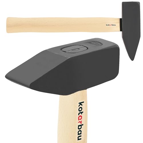 KOTARBAU® Hammer 1,5 kg mit Holzschaft Stahlhammer 320 mm Schlosserhammer Vorschlaghämmer Ingenieurhammer Werkzeug von KOTARBAU
