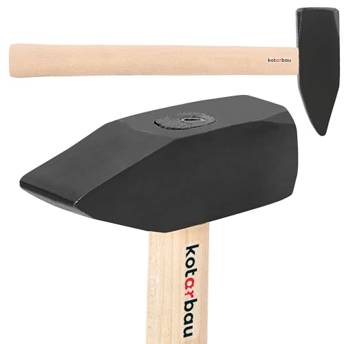 KOTARBAU® Hammer 2 kg mit Holzschaft Stahlhammer 400 mm Schlosserhammer Vorschlaghämmer Ingenieurhammer Werkzeug von KOTARBAU