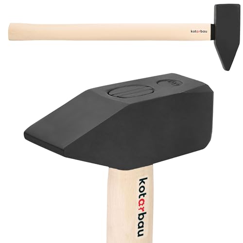 KOTARBAU® Hammer 4 kg mit Holzschaft Stahlhammer 600 mm Schlosserhammer Vorschlaghämmer Ingenieurhammer Werkzeug von KOTARBAU