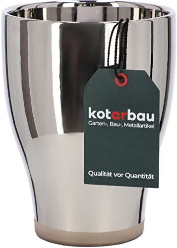 KOTARBAU® Keramik-Blumentof Tulpe für Orchideen Glänzend Silber ⌀ 13 cm Pflanztopf von KOTARBAU