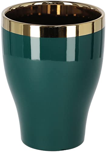 KOTARBAU® Keramik-Blumentopf Übertopf Grün-Gold Hoch 123 mm von KOTARBAU