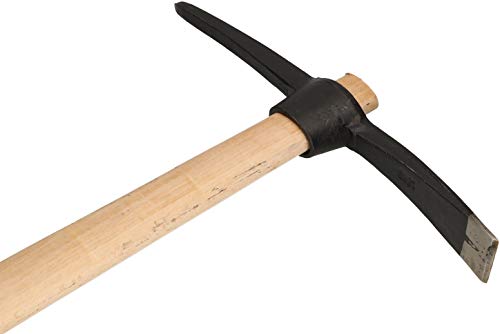 KOTARBAU® Kreuzhacke 1,5 kg 440 mm mit Holzstiel Spitzhacke Pickel Hacke Pionierhacke Flachhacke zum Auflockern von harten Böden von KOTARBAU