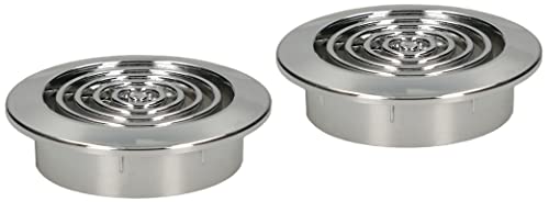 KOTARBAU® Lüftungsgitter Chrom Rund Durchmesser 45 mm mit Insektenschutzgitter von KOTARBAU