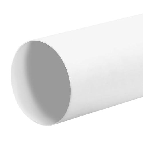 KOTARBAU® Lüftungsrohr 500 mm Rundkanal ⌀ 125 mm Rundrohr Weiß PVC Rundrohrsystem von KOTARBAU