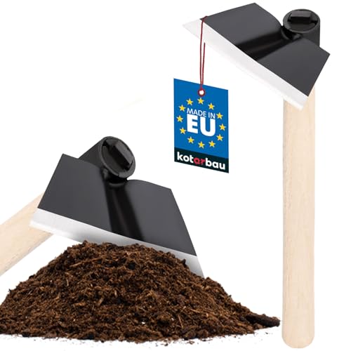 KOTARBAU® Mini Hacke Trapezform 140 x 65 mm mit Stiel 40 cm für kleine Pflanzen Gartenhacke Kleinhacke Unkrauthacke Pflanzhacke Gartenwerkzeug zum Umpflanzen Jäten Gartenpflege von KOTARBAU