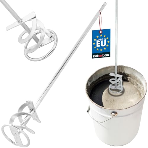 KOTARBAU® Mörtelrührer Spiralmischer 80 mm für Zement Putz Gips Farben Rührkorb Wendelrührer Rondenrührer Farbrührer Rührquirl Gipsrührer SDS Plus von KOTARBAU