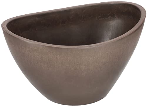 KOTARBAU® Ökologischer Komposit Blumentopf in Bootsform 30 x 22 x 17 cm Braun von KOTARBAU