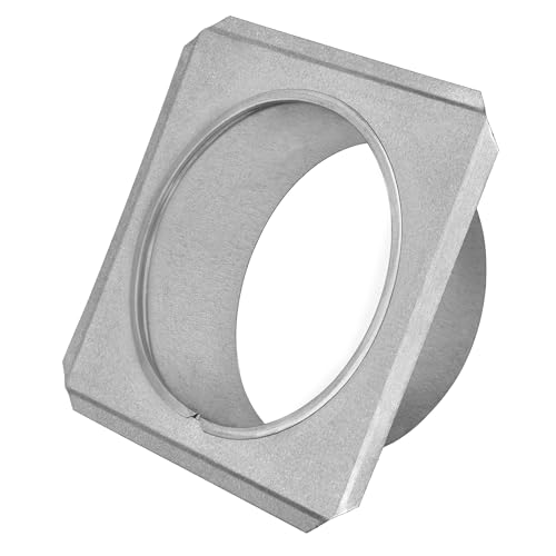 KOTARBAU® Ofenrohrrosette Ø 140 mm Verzinkt Kaminrosette mit Flansch Ofenrohr 190 mm x 190 mm Wandabdeckung Silber Dekorative Rosette für Kamin Wandfutter von KOTARBAU
