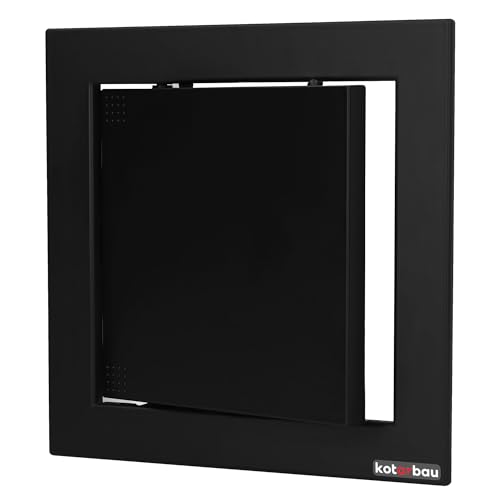 KOTARBAU® Revisionstür 15x15 cm Revisionsklappe Trockenbau Schwarz Kunststoff Wartungsklappe Revisionsdeckel Serviceklappe Revitür Reinigungsklappe von KOTARBAU