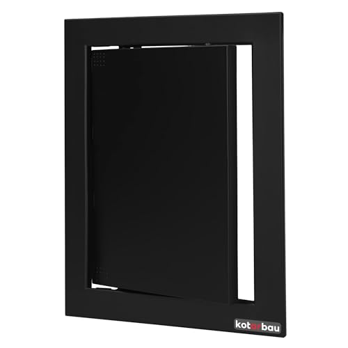 KOTARBAU® Revisionstür 15x20 cm Revisionsklappe Trockenbau Schwarz Kunststoff Wartungsklappe Revisionsdeckel Serviceklappe Revitür Reinigungsklappe von KOTARBAU