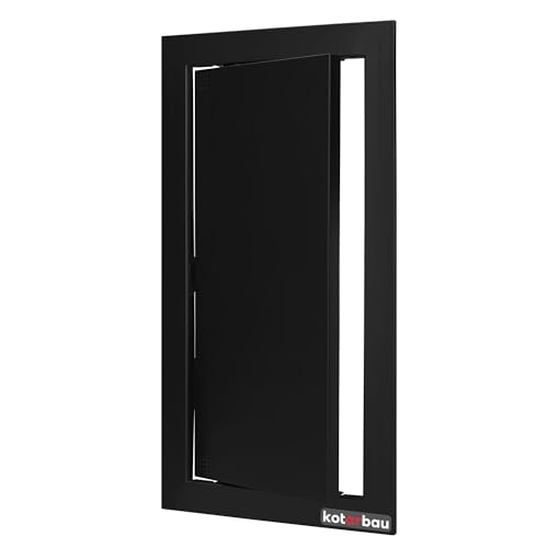 KOTARBAU® Revisionstür 15x30 cm Revisionsklappe Trockenbau Schwarz Kunststoff Wartungsklappe Revisionsdeckel Serviceklappe Revitür Reinigungsklappe von KOTARBAU