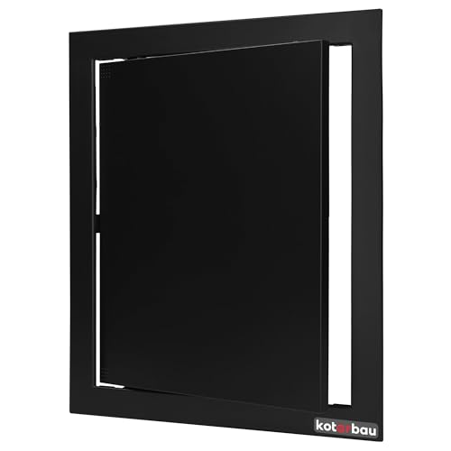 KOTARBAU® Revisionstür 25x30 cm Revisionsklappe Trockenbau Schwarz Kunststoff Wartungsklappe Revisionsdeckel Serviceklappe Revitür Reinigungsklappe von KOTARBAU