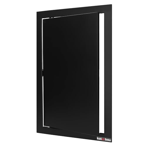 KOTARBAU® Revisionstür 25x40 cm Revisionsklappe Trockenbau Schwarz Kunststoff Wartungsklappe Revisionsdeckel Serviceklappe Revitür Reinigungsklappe von KOTARBAU