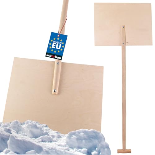 KOTARBAU® Schneeschieber Holz mit Stiel 50x38 cm Holzschneeschaufel Sperrholz | Kinderschneeschaufeln Holz Schneeschaufeln Schnee Schüppe Schneeschaufel Holzstiel | Schneeschaufel aus Holz von KOTARBAU