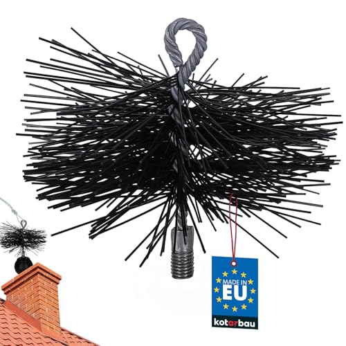 KOTARBAU® Schornsteinbesen Aus Kunststoff 150 mm Kaminbesen Plewa Keramik Edelstahl Rohr Rußbesen Kaminbürste Edelstahlkamin Kaminreiniger von KOTARBAU