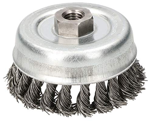 KOTARBAU® Topf-Drahtbürste 100 mm mit M14 Gewinde gezopfter Draht für Winkelschleifer von KOTARBAU