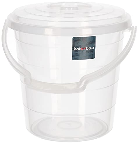 KOTARBAU® Transparenter Eimer mit Deckel Dicht Verschließbar 10 L von KOTARBAU