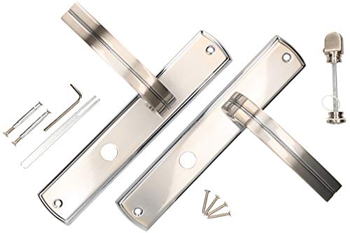 KOTARBAU® Türdrückerset 90 mm WC Langschild Nickel-Chrom Universal Modern von KOTARBAU