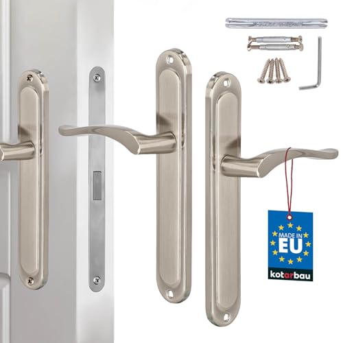 KOTARBAU® Türgriff Innentüren Blindchild Türklinke Satin Türgriffe Langschild Türdrückergarnitur Zimmertürschloss Türbeschlag für Innentüren Türschloss Drückergarnitur Classic von KOTARBAU