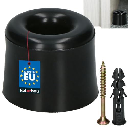 KOTARBAU® Türstopper Boden zum Schrauben - 27 mm - Schwarz - Bodentürstopper - Bodenmontage - Türstopper - aus Gummi von KOTARBAU