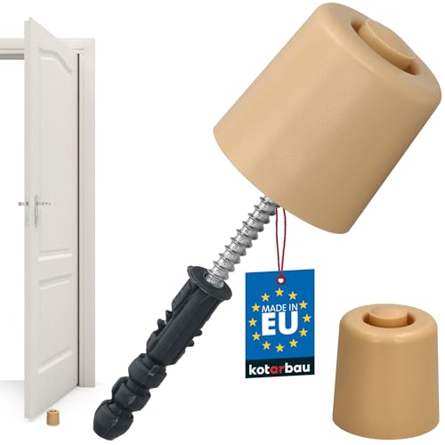 KOTARBAU® Türstopper Boden zum Schrauben - 43 mm - Beige - Bodentürstopper - Bodenmontage - Türstopper - aus Gummi (, 1 Stück) von KOTARBAU