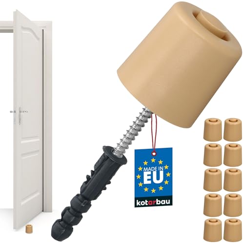 KOTARBAU® Türstopper Boden zum Schrauben - 43 mm - - Bodentürstopper - Bodenmontage - Türstopper - aus Gummi (Beige, 10er Set) von KOTARBAU