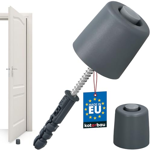 KOTARBAU® Türstopper Boden zum Schrauben - 43 mm - Grau - Bodentürstopper - Bodenmontage - Türstopper - aus Gummi von KOTARBAU
