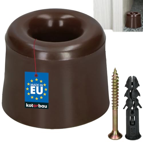KOTARBAU® Türstopper Boden zum Schrauben - Braun - 27 mm - Bodentürstopper - Bodenmontage - Türstopper - aus Gummi von KOTARBAU