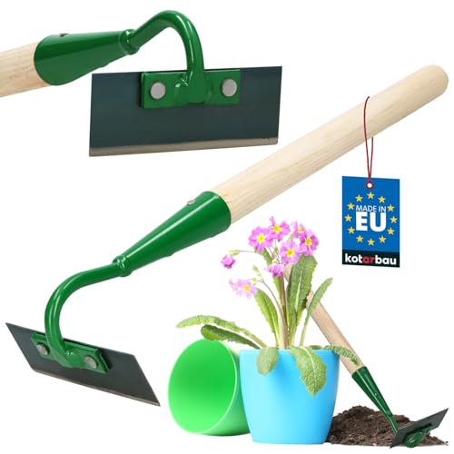 KOTARBAU® Unkrauthacke für Gartenarbeiten mit Holzstiel von KOTARBAU