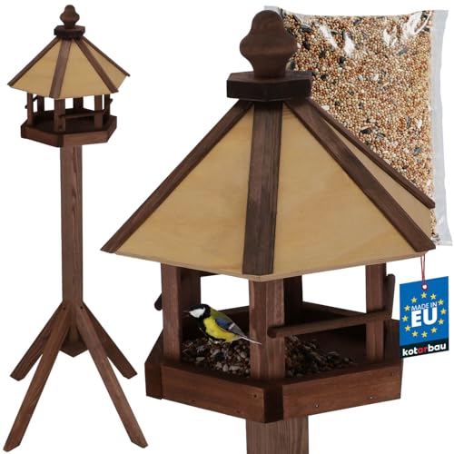 KOTARBAU® Vogelhaus Vogelfutterhaus mit ständer 310 x 1120 mm + Futter 0,5 kg Vogelhaus Wetterfest Futterhaus für Vögel Vogelhäuschen Vogelhaus Balkon Vogelfutterstation Futterstation von KOTARBAU