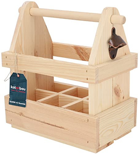 KOTARBAU Bierflaschenträger mit Flaschenöffner Bier-Sixpack-Träger Männerhandtasche Fußballabend Grillabend Picknick von KOTARBAU