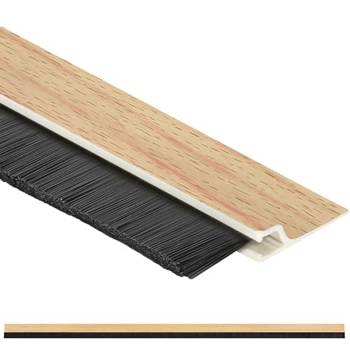 KOTARBAU Bürstendichtung 100 cm Eiche Selbstklebende Türdichtung Dichtungsstreifen Zugluftstopper Türbürste Streifenbürste Türbodendichtung von KOTARBAU