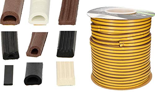 KOTARBAU Dichtungsband Für Türen Fenster E 9 x 4 mm 100m Weiß Türdichtung Dichtungsstreifen Fensterdichtung Gummidichtung Selbstklebend EPDM Isolation von KOTARBAU