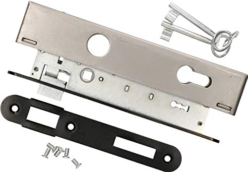 KOTARBAU Einsteckschloss BB 90/22 mit Schlosskasten Gegenplatte Verzinkt Universal Links/Rechts Zimmerschloss Innen/Außenbereich Sicherheisschloss von KOTARBAU